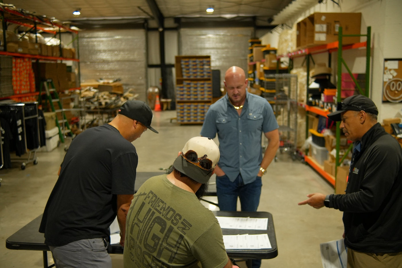 The Pillar team working through a deployment on site with a customer