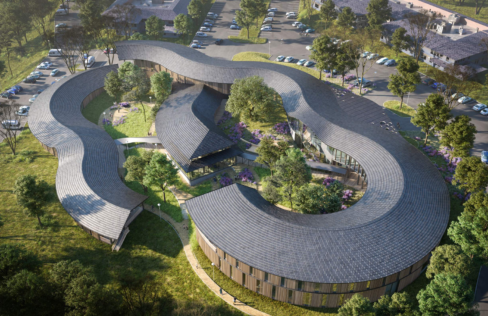 The Ohana building seen from above
