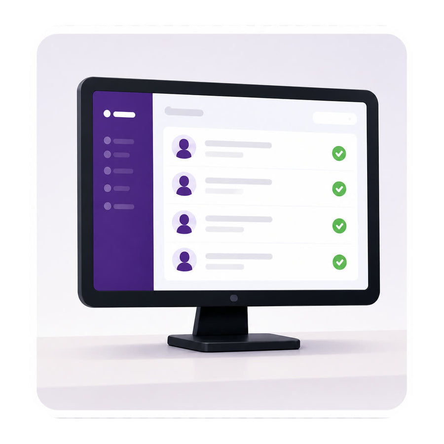 A monitoring view of active and closed visits